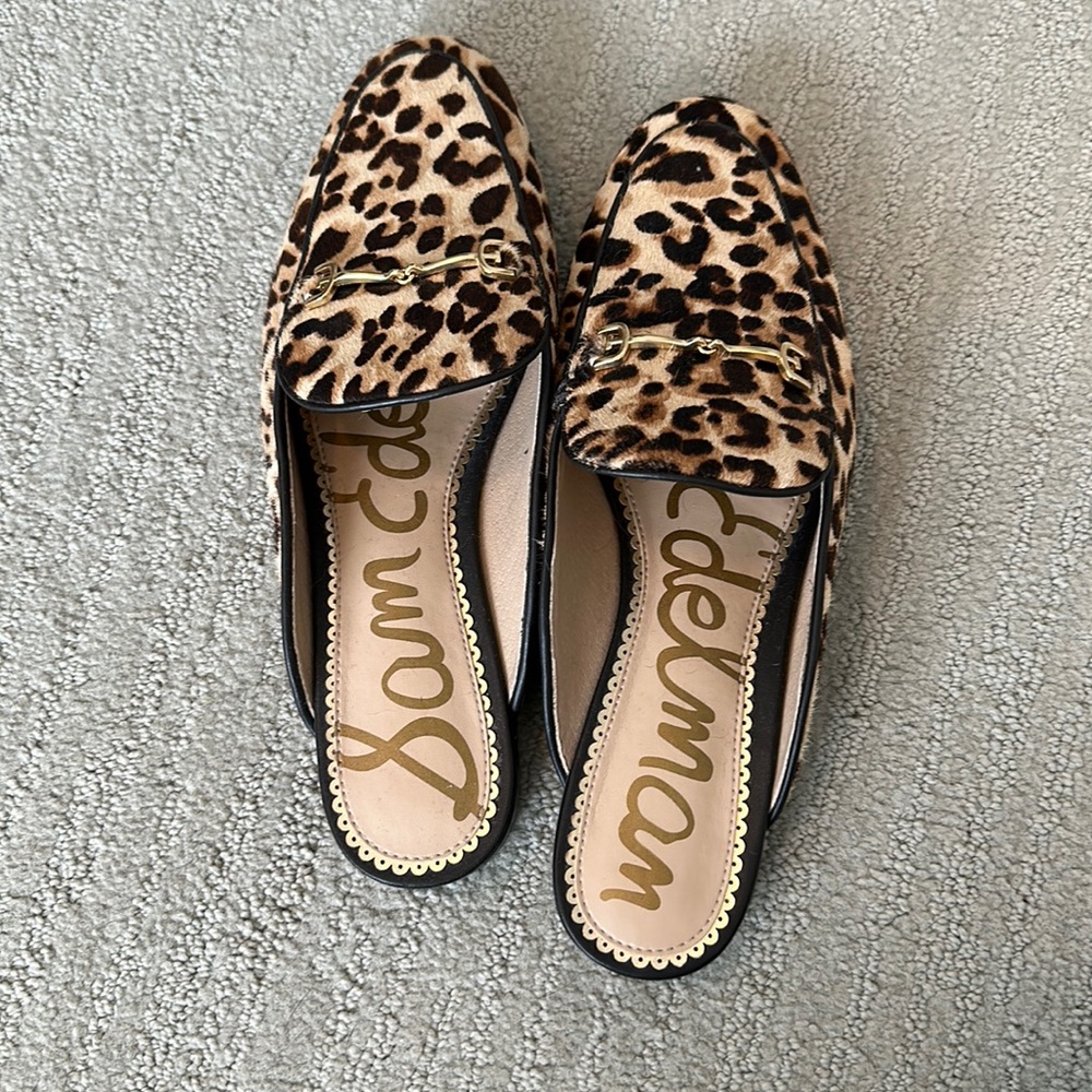 Sam Edelman cheetah print mules